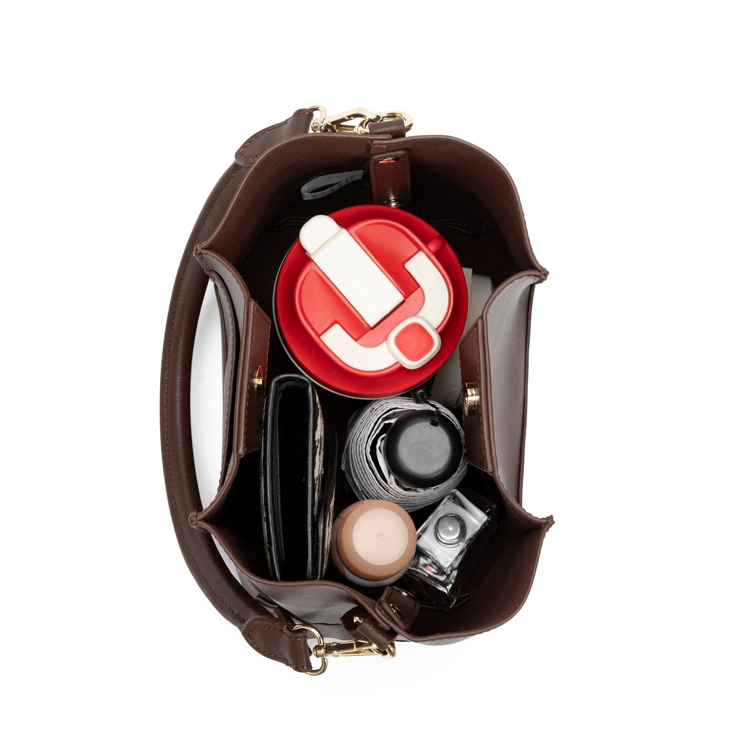 Adaline Genuine Leather Handbag (Brown)