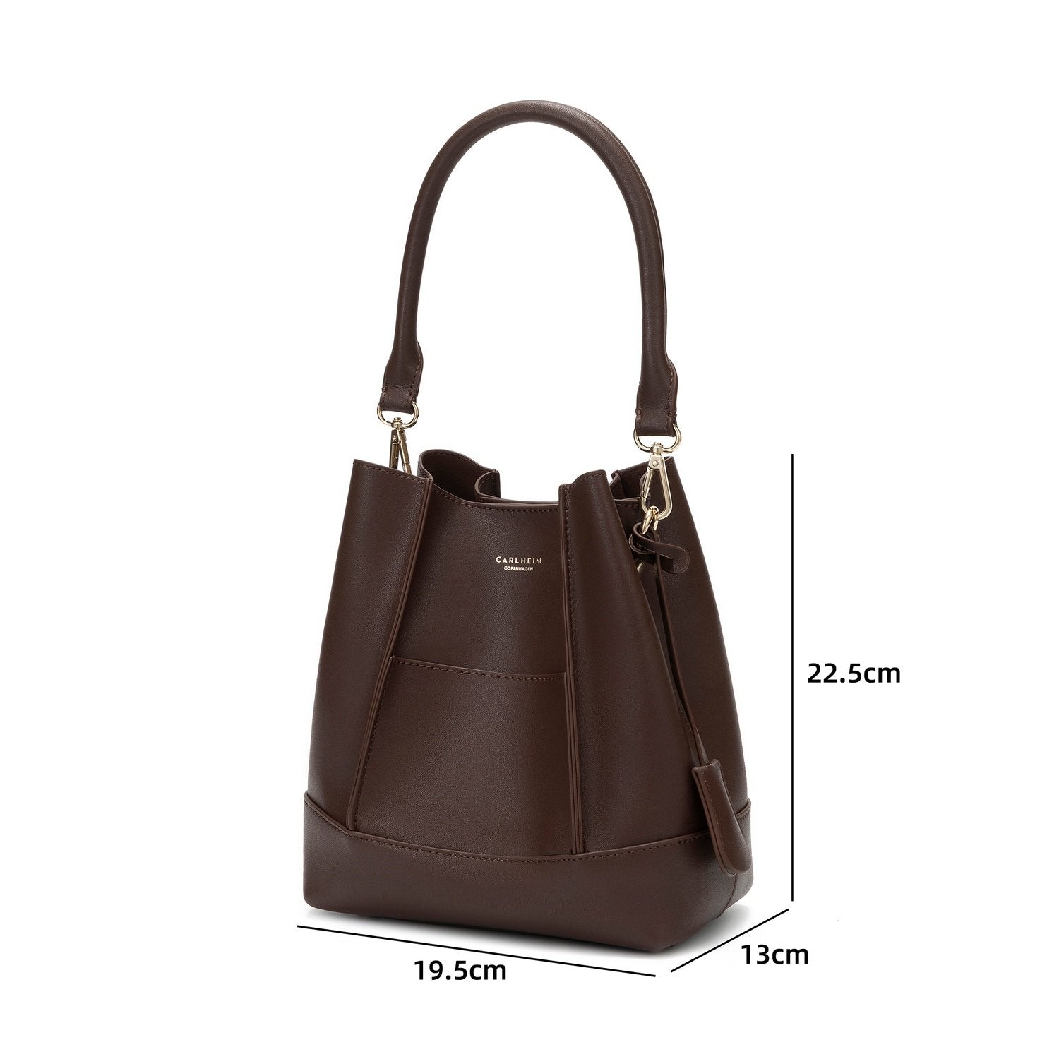 Adaline Genuine Leather Handbag (Brown)