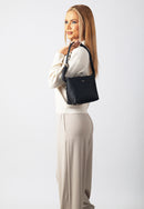 Selma Genuine Leather Handbag (Black)