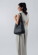 Ellie Genuine Leather Handbag (Black)
