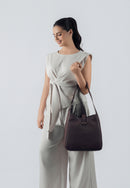 Ellie Genuine Leather Handbag (Brown)
