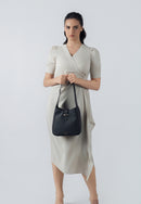 Emily Genuine Leather Handbag (Black)