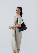 Emily Genuine Leather Handbag (Black)