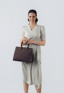 Nora Genuine Leather Handbag (Brown)