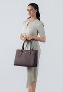 Annabelle Genuine Leather Handbag (Brown)