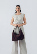 Eliana Suede Handbag (Brown)