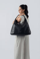 Madeline Genuine Leather Handbag (Black)