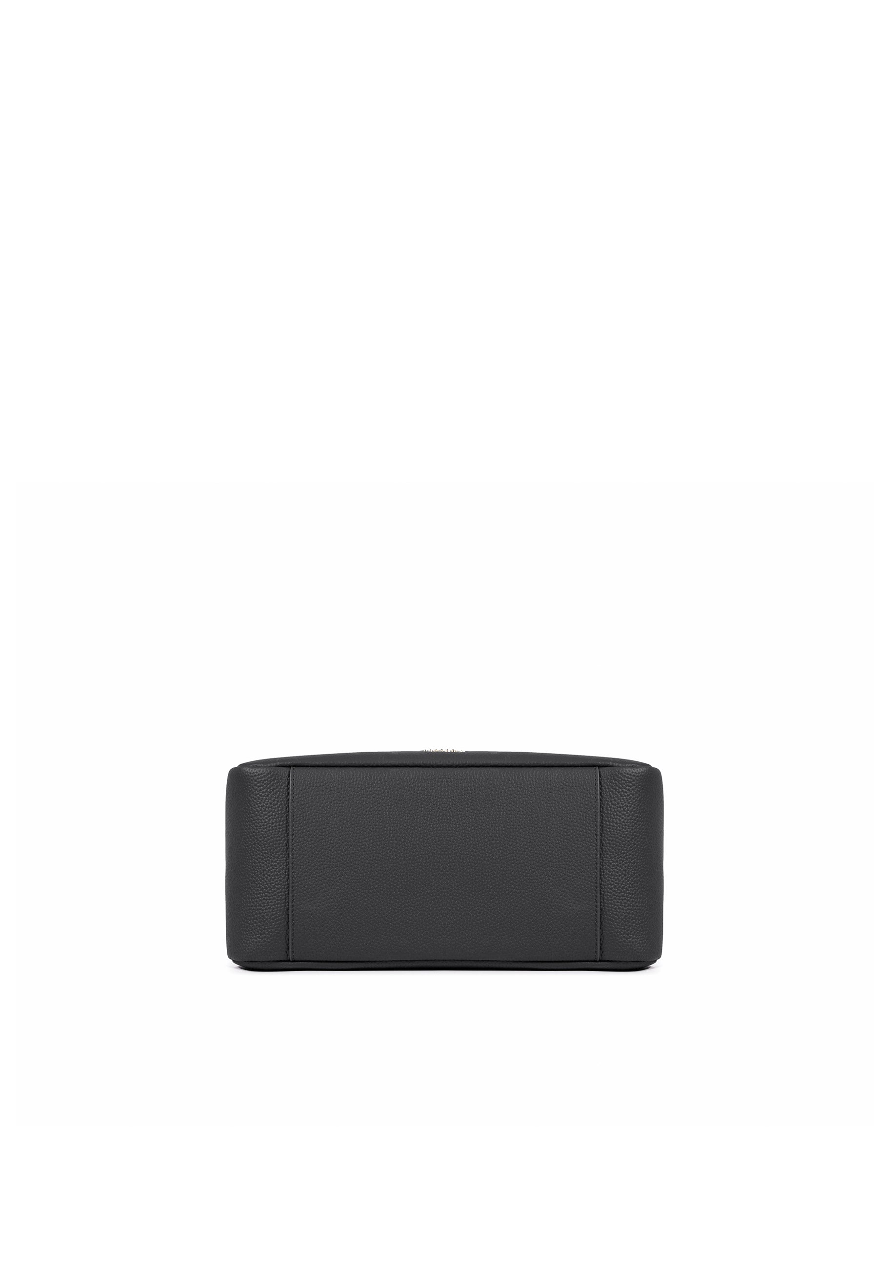 Ellie Genuine Leather Handbag (Black)