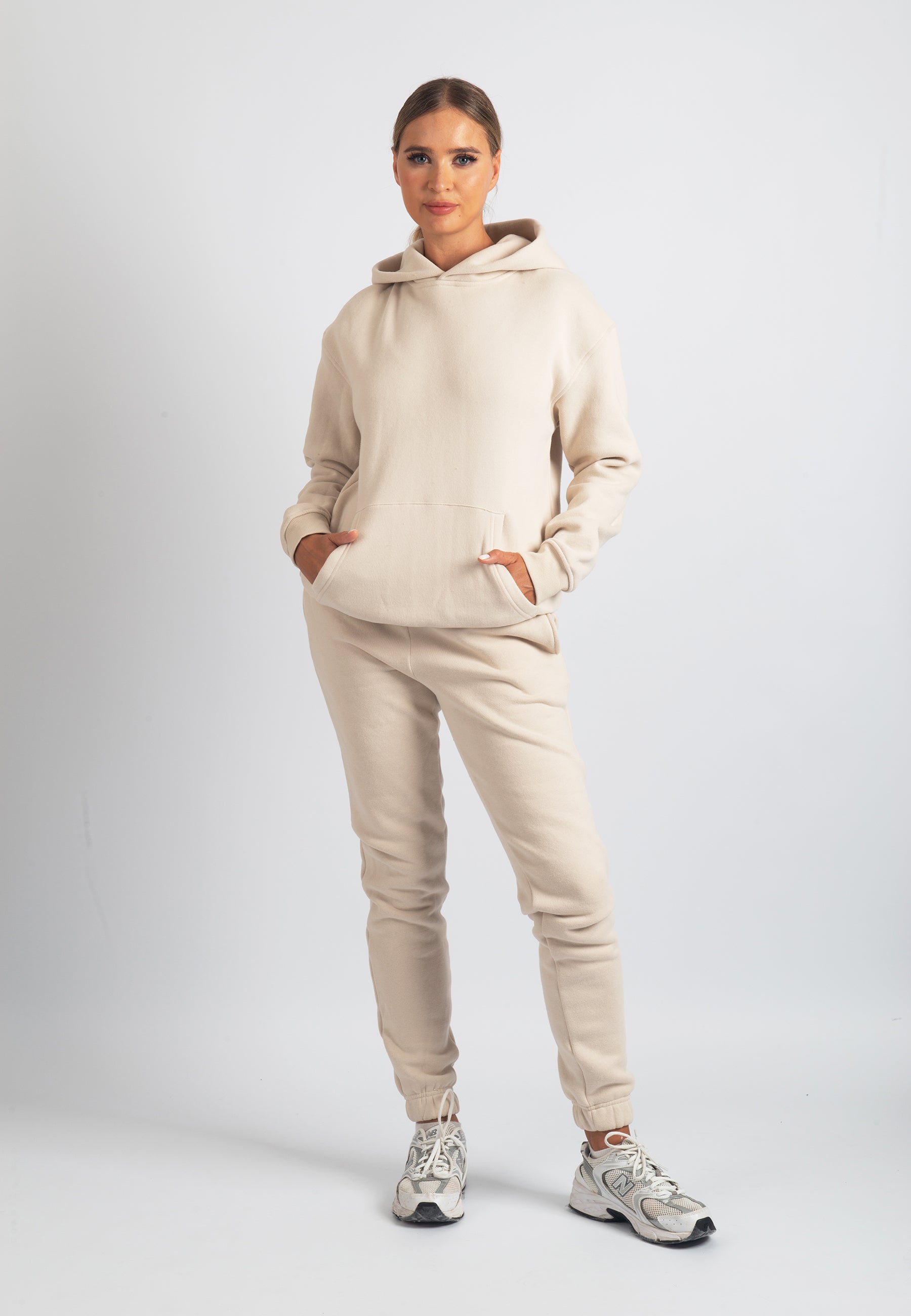 Harper Branded Hoodie (Beige)