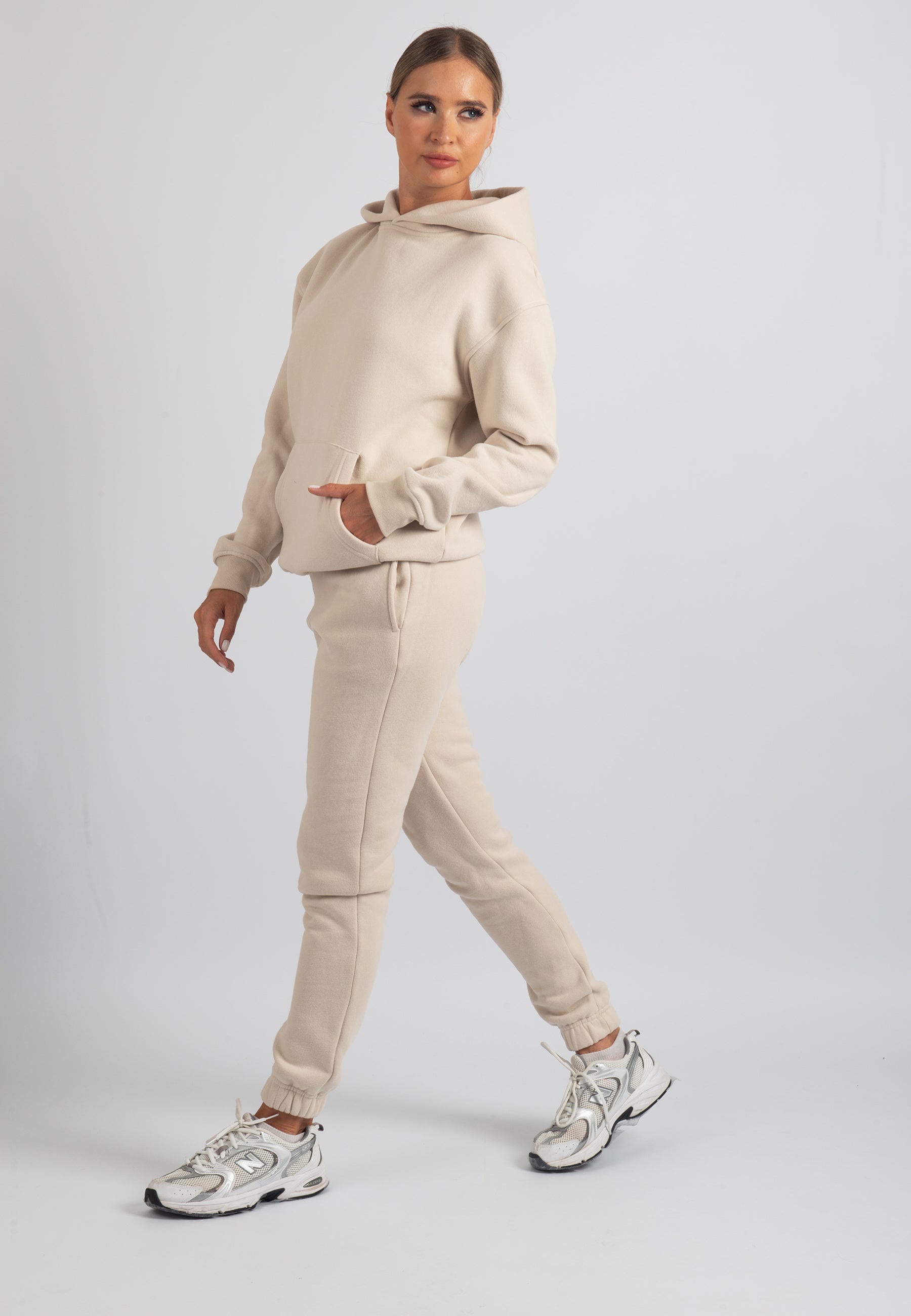Harper Branded Hoodie (Beige)