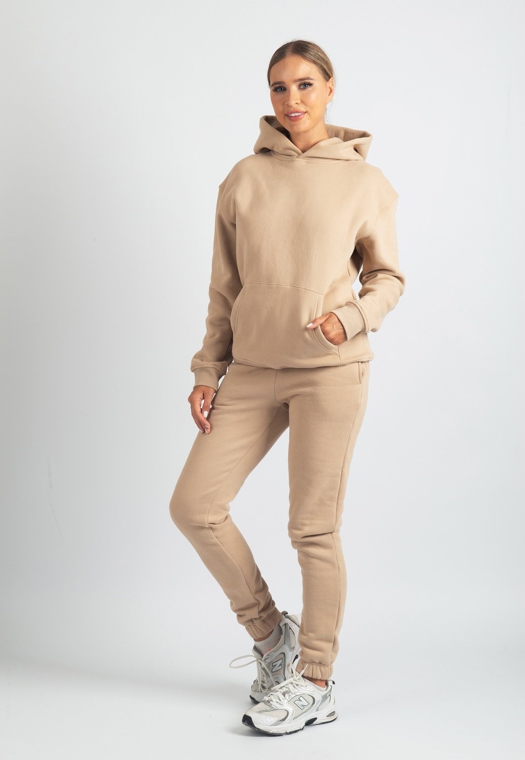Harper Branded Hoodie (Tan)