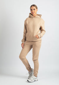 Harper Branded Hoodie (Tan)