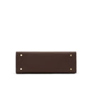 Mary Genuine Leather Handbag (Brown)