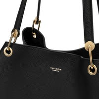 Stella Genuine Leather Handbag (Black)