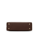 Vera Genuine Leather Handbag (Brown)