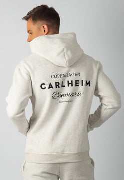 Hudson Branded Hoodie (Marl White)